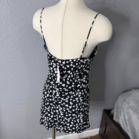 The A&F Julia Slip Mini Dress, Black Pattern, Medium P - Picture 3 of 6